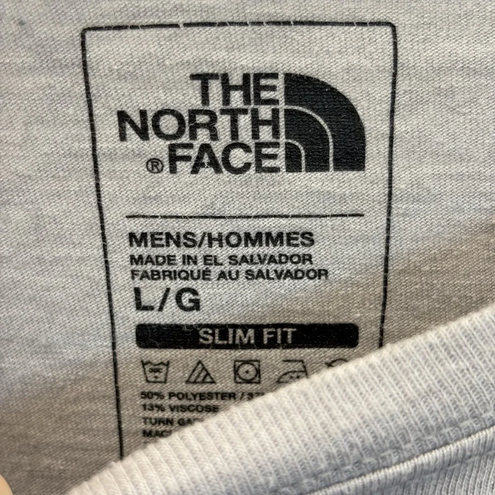 The‎ North Face Mens L T-Shirt Gray Graphic Berkeley California Bear Slim Fit